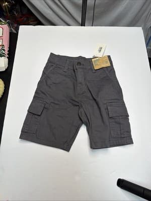 Lucky Brand Boys Small 7/8 Shorts Cotton Blend Cargo GREY NEW - Thumbnail 2