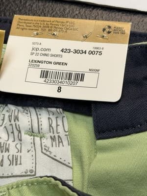 NWT There Abouts Boys Size 14 Lexington Light Green Chino Shorts MSRP $32 - Thumbnail 6