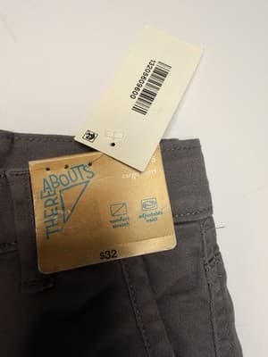 Lucky Brand Boys Small 7/8 Shorts Cotton Blend Cargo GREY NEW - Thumbnail 3
