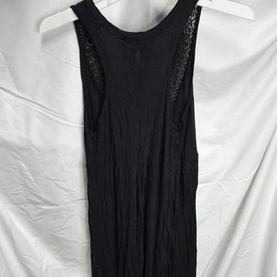 Carole Hochman Midnight Black Sleeveless Lace V-Neck Robe S Modal Spandex - Thumbnail 4