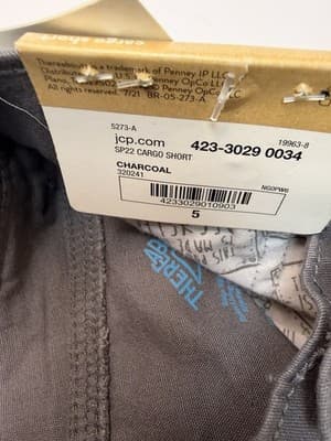 Lucky Brand Boys Small 7/8 Shorts Cotton Blend Cargo GREY NEW - Thumbnail 5