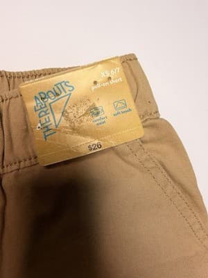 Boys ThereAbouts Beige Pullon Drawstring Cotton Blend Walking Shorts XL (18/20) - Thumbnail 2