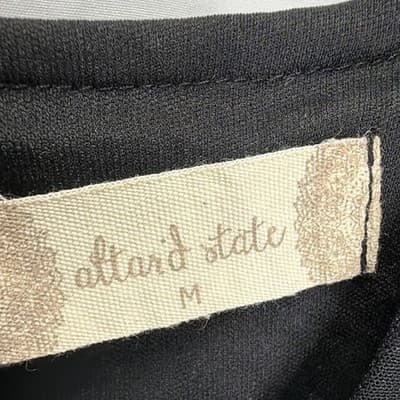 Altar'd State Women’s Black Solid Ruffle Sleeveless V-Neck Mini Dress M - Thumbnail 4