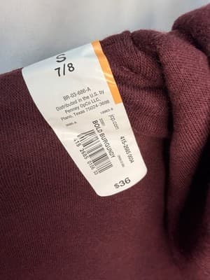 Xersion Girls Full Zip Hooded Colorblock Hoodie Burgundy/Pink Size S 7/8 - Thumbnail 4