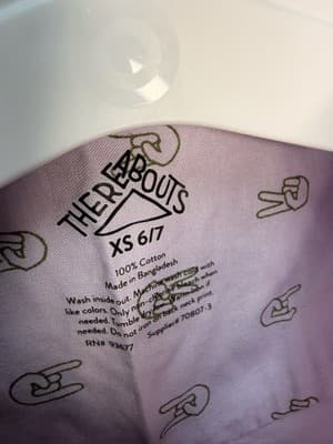 Thereabouts Boys XS 6/7 Purple Long Sleeve Button-Up Peace Shirt w/ Pockets - Thumbnail 6