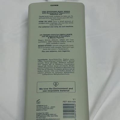 Harbor Eucalyptus + Fresh Mint Vegan Body Wash 1000ml (33.8 fl oz) - Thumbnail 5