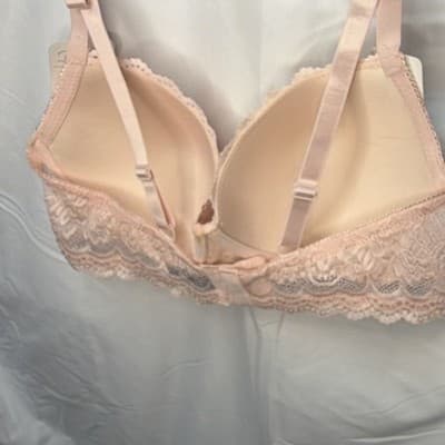 René Rofé Lace Floral Underwire Lightly Padded Bra 40C Pink - Thumbnail 3