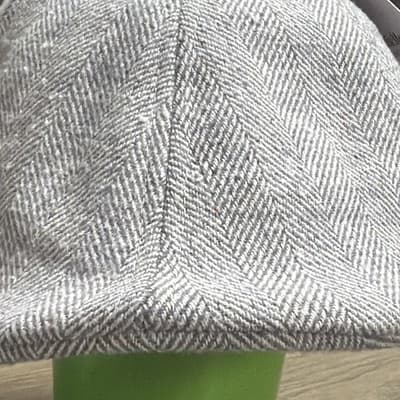Goodfellow & Co Men's Gray Herringbone Lined Newsboy Cap Hat Size M/L Casual - Thumbnail 4
