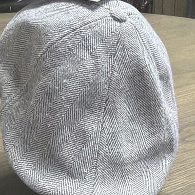 Goodfellow & Co Men's Gray Herringbone Lined Newsboy Cap Hat Size M/L Casual - Thumbnail 7