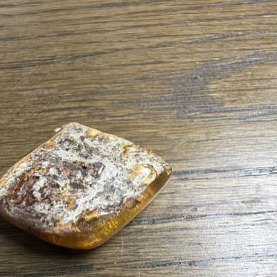 Polished Brown/Amber Crystal Mineral Stone Specimen, Amber-Colored Specimen - Thumbnail 2
