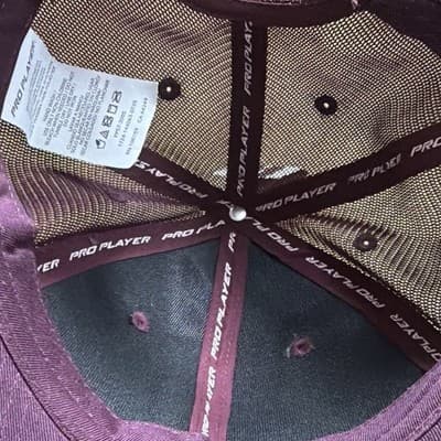 Pro Player Burgundy Solid Mesh Back Trucker Hat Cap One Size NW Imperfections - Thumbnail 2