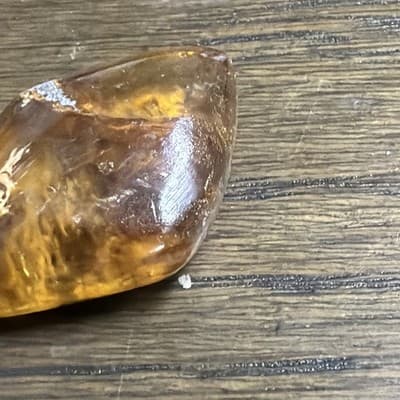 Polished Brown/Amber Crystal Mineral Stone Specimen, Amber-Colored Specimen - Thumbnail 5