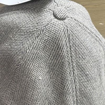 Goodfellow & Co Gray Herringbone Flat Cap Hat L/XL Men's Casual Classic - Thumbnail 2