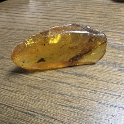 Amber Polished Tumbled Crystal Mineral Specimen with Inclusions for Collectors - Thumbnail 2