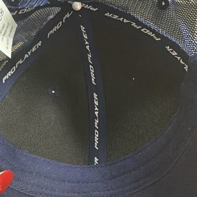 Pro Player Navy Solid Mesh Back Trucker Hat Cap One Size Men's New w/ Tags - Thumbnail 2