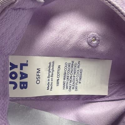 Joy Lab Purple Baseball Cap 100% Cotton Twill Adjustable One Size Women - Thumbnail 3