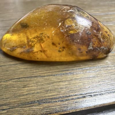 Amber Polished Tumbled Crystal Mineral Specimen with Inclusions for Collectors - Thumbnail 5