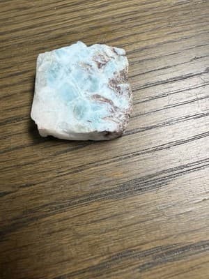 Larimar Light Blue/White Rough Cabochon Stone Mineral Specimen for Cabbing 4g - Thumbnail 3