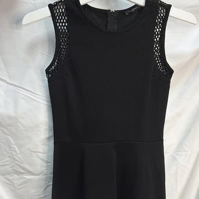 Penelope Tree Women’s Black Fit & Flare Stretch Knit Round Neck Dress XL - Thumbnail 2