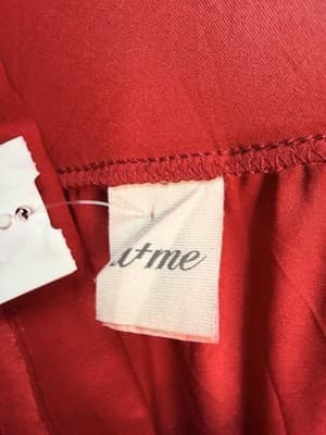 J. boke Women's Red One Shoulder Ruched Sheath Knee Satin Dress M - Thumbnail 5