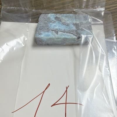 Larimar Blue & Gray Rough Mineral Stone Slab Block Lapidary Cabbing Material - Thumbnail 5