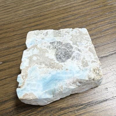 Larimar Rough Natural Blue/White/Pink Mineral Specimen Display Stone Slab - Thumbnail 2