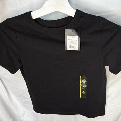 Art Class Girls Black Crew Neck Short Sleeve Solid Cotton Blend T-Shirt S 6/7 - Thumbnail 3