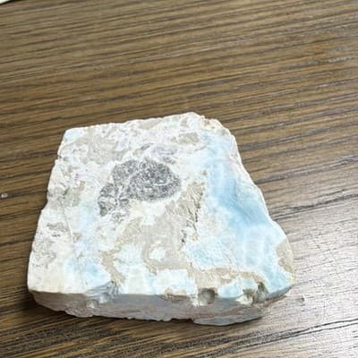 Larimar Rough Natural Blue/White/Pink Mineral Specimen Display Stone Slab - Thumbnail 3