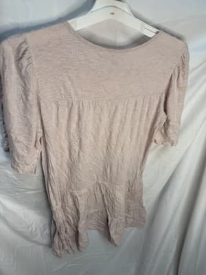 Velvet by Graham & Spencer Women's Light Pink Knit Short Sleeve Blouse M - Thumbnail 4
