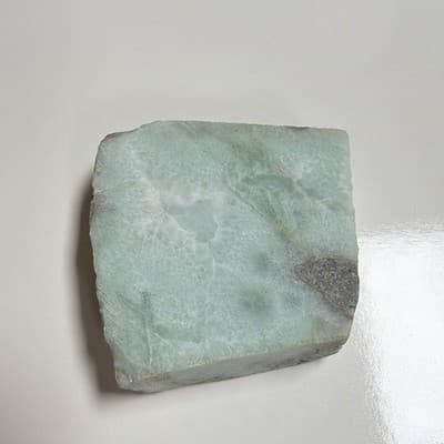 Blue Larimar & White Lapidary Stone Slab Rough Cut, Marked "A" - Thumbnail 9