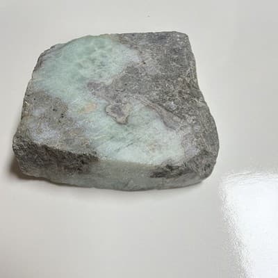 Blue Larimar & White Lapidary Stone Slab Rough Cut, Marked "A" - Thumbnail 12