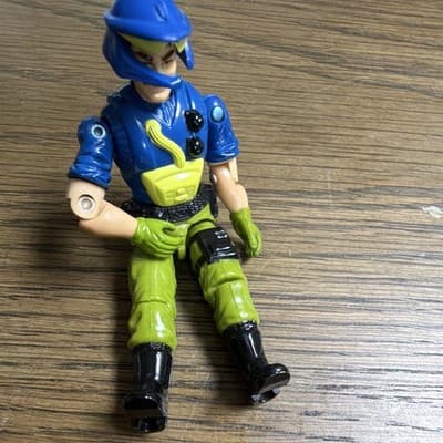 Soldier/Commando Action Figure Blue Green Black Plastic Toy Figure - Thumbnail 2