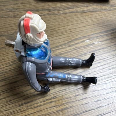 1988 Pilot Action Figure w/ Helmet & Backpack Gray Blue Black White Red Plastic - Thumbnail 5