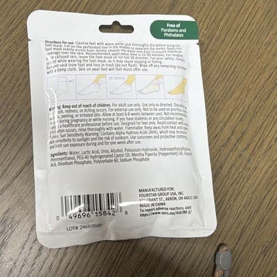 Thera Plus Care Deep Renewal Exfoliating Foot Mask Peppermint 1 Pair 1.55 oz - Thumbnail 2