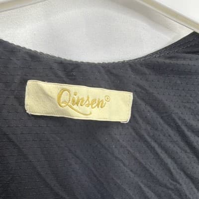 Qinsen Women's Black Cowl Neck Sleeveless Solid Pullover Tank Top S - Thumbnail 2