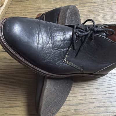 Johnston & Murphy Men’s Black Leather Oxford Dress Shoes Sheepskin 9.5M 25-2021 - Thumbnail 5