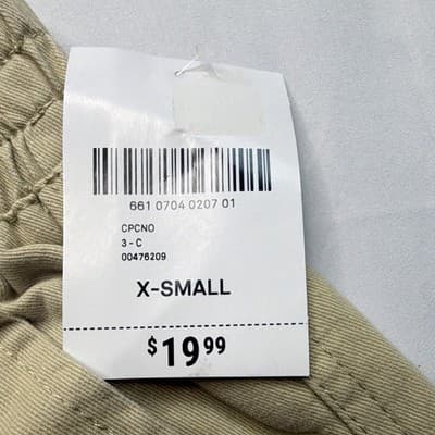 Forever 21 Beige Twill Chino Shorts XS High Rise Pull-On Elastic Waist Pockets - Thumbnail 2