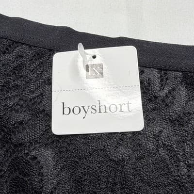 René Rofé Lingerie Women's Boyshort Panties 2 Pack 1X Black Lace Floral MPN - Thumbnail 3