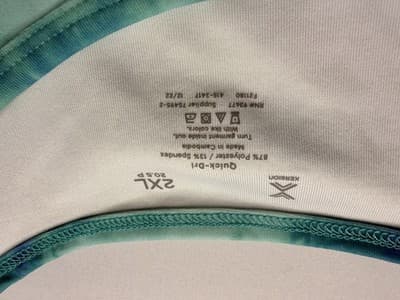 Xersion Women’s 2XL Tie-Dye Sports Bra Wireless Turquoise Blue Purple - Thumbnail 5