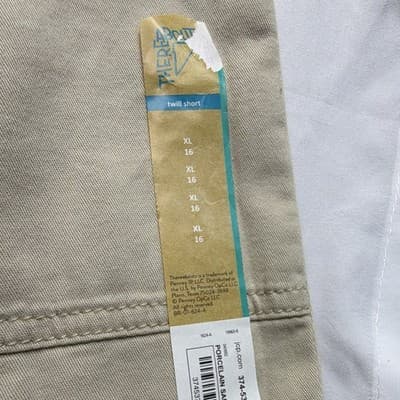 Thereabouts Boys Twill Shorts Solid Beige XL 16 MPN 374-5375 0067 - Thumbnail 4