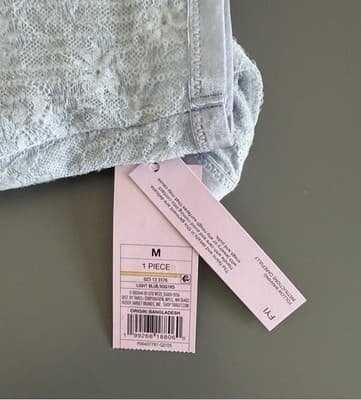 Set Wild Fable Sequin Embellished High Rise Baby Blue Panties Bloomers- Size M - Thumbnail 3