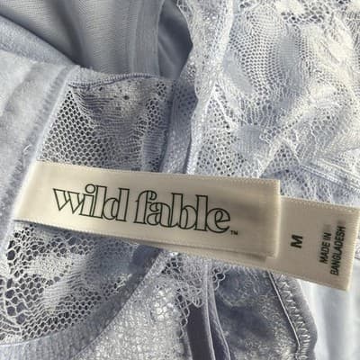 Set Wild Fable Sequin Embellished High Rise Baby Blue Panties Bloomers- Size M - Thumbnail 11