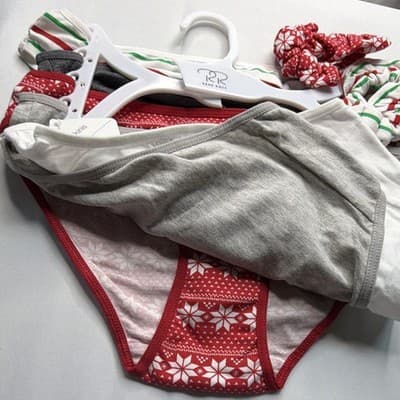 Rene Rofe Women's Bikini Panties S 5-Pack Cotton Multicolor Mixed Christmas - Thumbnail 7
