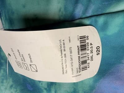 Xersion Women’s 2XL Tie-Dye Sports Bra Wireless Turquoise Blue Purple - Thumbnail 3