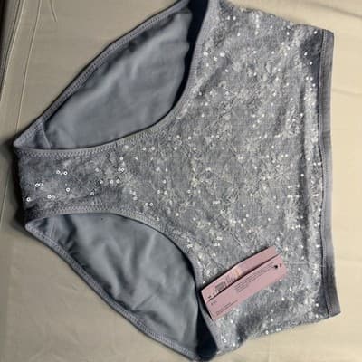 Set Wild Fable Sequin Embellished High Rise Baby Blue Panties Bloomers- Size M - Thumbnail 6