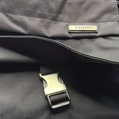 Giordano Black Men's Messenger Bag Adjustable Shoulder Strap Zip Buckle - Thumbnail 6