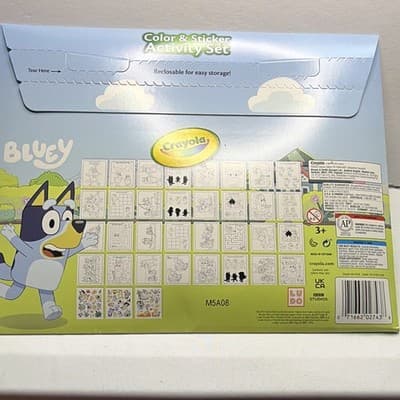 Crayola Bluey Color & Sticker Activity Set, 32 Coloring Pages, 50+ Stickers - Thumbnail 4