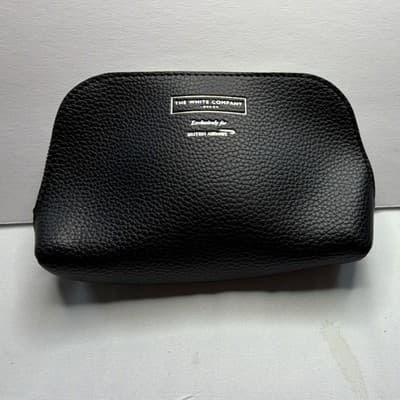 British Airways The White Company Black Wash/Amenity Bag Zipper Pouch