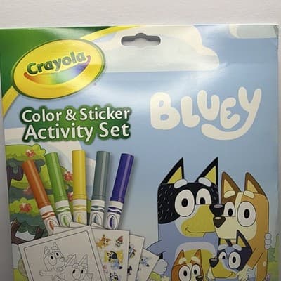 Crayola Bluey Color & Sticker Activity Set, 32 Coloring Pages, 50+ Stickers - Thumbnail 3