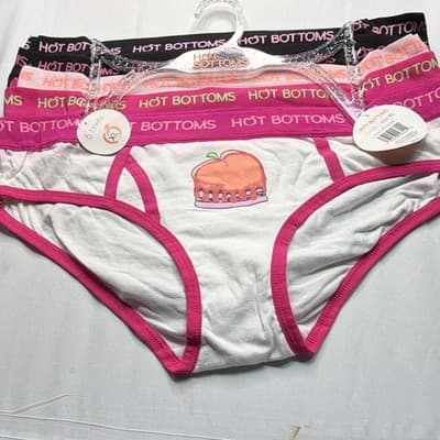 Hot Bottoms Brief Panties 5 Pack XL Peach Print MPN 158370H5-S567